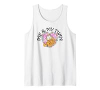 Garfield Me And My Twin Flower Heart Pookie Retro Cute Cat Canotta