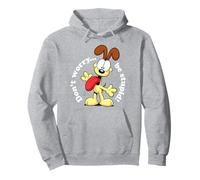 Garfield Odie Ignoranza Spensierato Cane 80s 90s Classico Cartone Animato Felpa con Cappuccio
