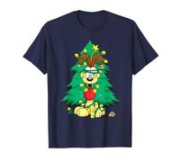 Garfield Odie Tangled Christmas Lights Maglietta