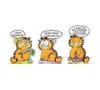 Garfield Odio I Lunedì Cartonato Cutout Multi Pacco Di 3 Standee Ufficiali