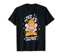Garfield On My Way to Brighten Your Day Funny Fairy Cat Maglietta