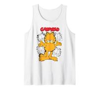 Garfield - Opera d'Arte in Stile retrò con Gatto Pazzo, in Piedi Canotta