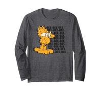 Garfield, Opera d'Arte in Stile retrò con Gatto Pigro in Posizione in Piedi Maglia a Manica