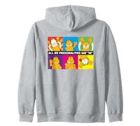 Garfield - Opera d'Arte in Stile retrò con Personaggi Multipli Felpa con Cappuccio