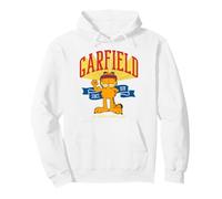 Garfield Pose Varsity School Running Team Star Retro Vincitore Felpa con Cappuccio