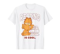 Garfield Reading Is Cool Classic 90's Retro Maglietta