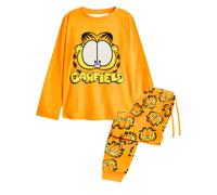 Garfield Set Pigiama Lungo Big Face Manica Lunga Donna (NS8737)