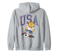 Garfield Soccer Stati Uniti d'America Felpa con Cappuccio