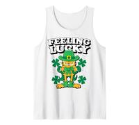 Garfield St. Patrick's Day Feeling Lucky Leprechaun Portrait Canotta