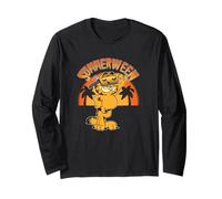 Garfield Summerween Tropical Spooky Cartoon Cat Maglia a Manica