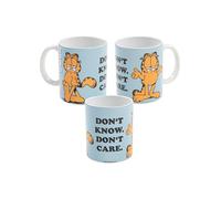 Garfield - Tazza da caffè Don't know Don't care in ceramica blu 320 ml