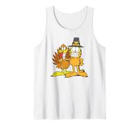 Garfield Thanksgiving Pilgrim Friends Distressed Group Shot Canotta