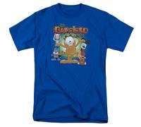 Garfield - The Garfield Show - T-Shirt A Maniche Corte Unisex Adulto - Blu