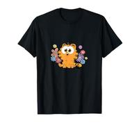 Garfield Too Cute To Care Floral Chibi Front & Back Maglietta