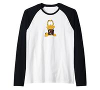 Garfield Trick or Treat Halloween Treats Cute Cat Cartoon Maglia con Maniche Raglan