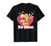 Garfield Valentine's Day Be Mine Cute Heart Shaped Portrait Maglietta