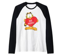 Garfield Valentine's Day Be Mine Romantic Poster Maglia con Maniche Raglan