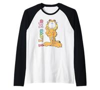 Garfield Valentine's Day I Love Me Distressed Poster Maglia con Maniche Raglan