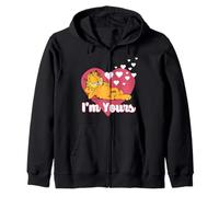 Garfield Valentine's Day I'm Yours Heart Shape Portrait Felpa con Cappuccio