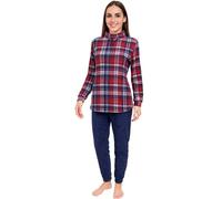 GARGIX Pigiama Donna Molto Caldo Pile Maglia E Pantalone S M L XL Invernale (IT, Testo, S, Regular, Regular, S, PKD-0014/Rosso)