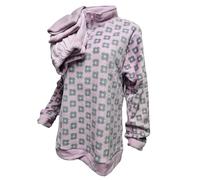 GARGIX Pigiama Donna Molto Caldo Pile Maglia E Pantalone S M L XL Invernale (IT, Testo, S, Regular, Regular, Standard, Cocoon Rosa)