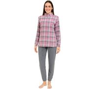 GARGIX Pigiama Donna Molto Caldo Pile Maglia E Pantalone S M L XL Invernale (IT, Testo, S, Regular, Regular, S, PKD-0014/Rosa)