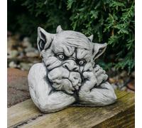 Gargoyle Busto III Guardiano Statua in Pietra 20 cm 7 kg Grigio Cemento Bianc...