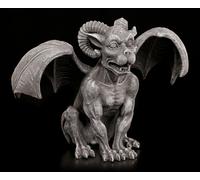 Gargoyle Figura Con Corna - Diavolo Ariete Demone Speier Fantasia Statua