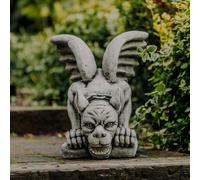 Gargoyle guardiano del cancello motivo II statua in pietra 40 cm 40 kg grigio...