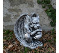 Grande massiccia figura di pietra Gargoyle - La guardia di guardia castone in pietra colata resistente al gelo