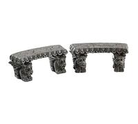 Gargoyle Stone Benches Set Of 2 Cod. 84370