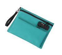 Garhomtur 2025 Borse da viaggio con lucchetto, a doppio strato, antifurto, con chiusura a zip, accessori per borse, organizer per certificati di contanti, Verde scuro, 11.41*8.66 inches