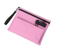 Garhomtur 2025 Borse da viaggio con lucchetto, a doppio strato, antifurto, con chiusura a zip, accessori per borse, organizer per certificati di contanti, rosa, 11.41*8.66 inches