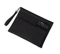 Garhomtur 2025 Borse da viaggio con lucchetto, a doppio strato, antifurto, con chiusura a zip, accessori per borse, organizer per certificati di contanti, Nero , 11.41*8.66 inches