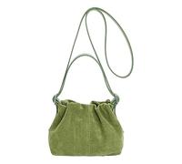 Garhomtur - Borsa a tracolla vintage in finta pelle scamosciata, da donna, con tracolla regolabile, pieghettata, borsa a tracolla, borsa a tracolla, borsa sotto le ascelle per uso quotidiano e lavoro