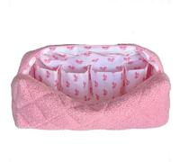 Garhomtur - Custodia da viaggio per strumenti per capelli, motivo floreale, per Shark Flexstyle/Dyson Airwrap, Peluche rosa., casual