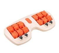 Garhomtur - Rullo massaggiante portatile a doppio punto di pressione, per alleviare la fascite plantare, per il recupero muscolare, per uso domestico e in ufficio (arancione)
