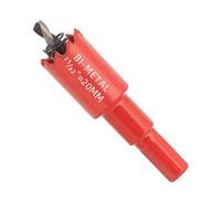 GarHWAL HSS M42 - Sega a tazza 20 mm, con adattatore e trapano di centraggio, ideale per legno, plastica, cartongesso, compensato e metalli, profondità di taglio fino a 25 mm