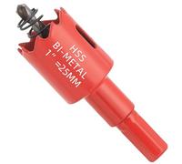 GarHWAL HSS M42 - Sega a tazza 25 mm, con adattatore e trapano di centraggio, ideale per legno, plastica, cartongesso, compensato e metalli, profondità di taglio fino a 25 mm