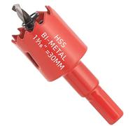 GARHWAL HSS M42 - Sega a tazza 30 mm, con adattatore e trapano di centraggio, ideale per legno, plastica, cartongesso, compensato e metalli, profondità di taglio fino a 38 mm