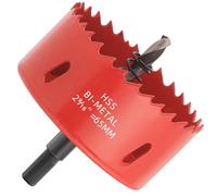 GarHWAL HSS M42 - Sega a tazza da 65 mm, con adattatore e punta di centraggio, ideale per legno, plastica, cartongesso, compensato e metalli, profondità di taglio fino a 32 mm