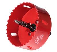 GarHWAL HSS M42 - Sega a tazza in metallo bi-metallo, 80 mm, con adattatore e trapano di centraggio, ideale per legno, plastica, cartongesso, compensato e metalli, profondità di taglio fino a 38 mm