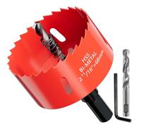 GARHWAL Sega a tazza bimetallica da 68 mm, corona di perforazione, trapano a foro, con adattatore per asta triangolare e punta di centraggio, ideale per scatola da parete cava, faretto LED, presa