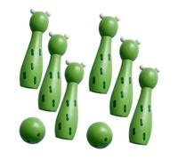 GARIOUANS 1 set Bowling Legno Interattivo con Perni Palle Giochi Sportivi per Interni Ed Esterni e Sicuro