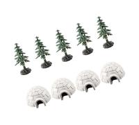 GARIOUANS 1 Set Giocattolo igloo modelli di ghiacciaia igloo giocattolo igloo per modelli di igloo di case delle bambole giocattoli invernali artici statue artiche plastica