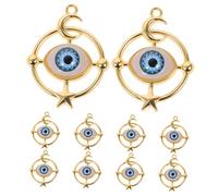 GARIOUANS 10 Pezzi Ciondoli Pendenti Occhio Malefico in per Creazione Gioielli Fai da Te Accessori Unisex per Bracciali Collane e Orecchini Personalizzati