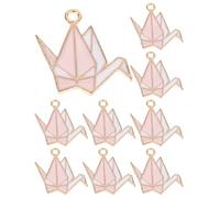 GARIOUANS 10 pezzi Pendenti Origami Gru in Lega per Gioielli Fai da Te Charms Adorabili per Orecchini Bracciali e Collane Accessori Leggeri e Pratici per Creazioni Artigianali