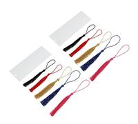 GARIOUANS 10 set Segnalibri Trasparenti Acrilico con Nappe per DIY Design Elegante e Leggero per Libri e Decorazioni Macramè