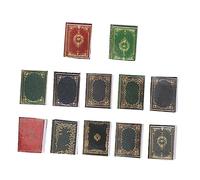 GARIOUANS 12 Pezzi Accessori per mini libri Miniature mini ornamento per la casa minuscolo mini libri retrò di microcasa libro retrò mini casa mini mestiere micro decorazione Carta