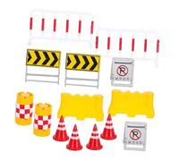 GARIOUANS 14 Pezzi Modelli Miniature Barricate Segnali Stradali Coni Sicurezza Piccoli per Decorazione Fotografia e Diorami Creativi Accessori Realistici per Paesaggi in Miniatura